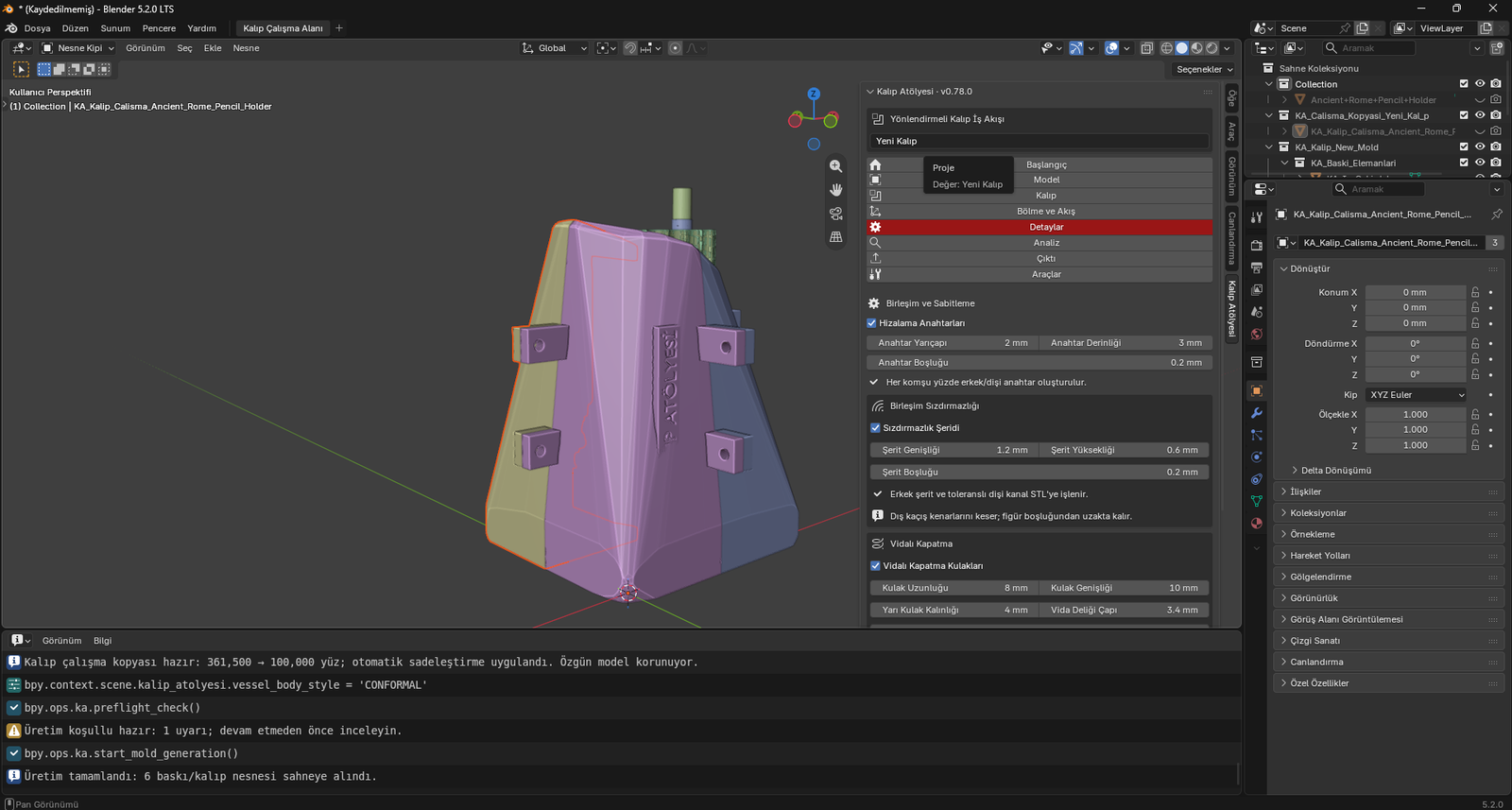 Mold Workshop Blender interface